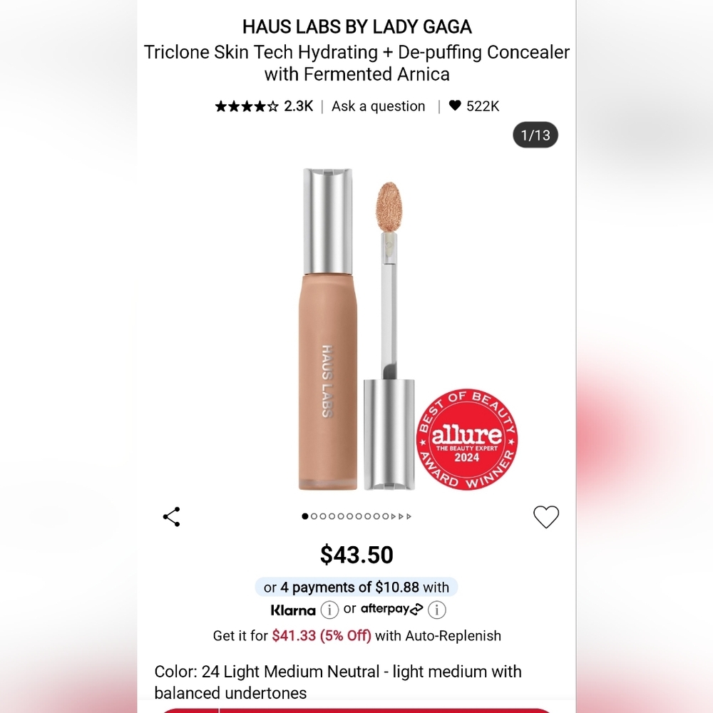 Haus Labs By Lady Gaga Concealer -shade 24
